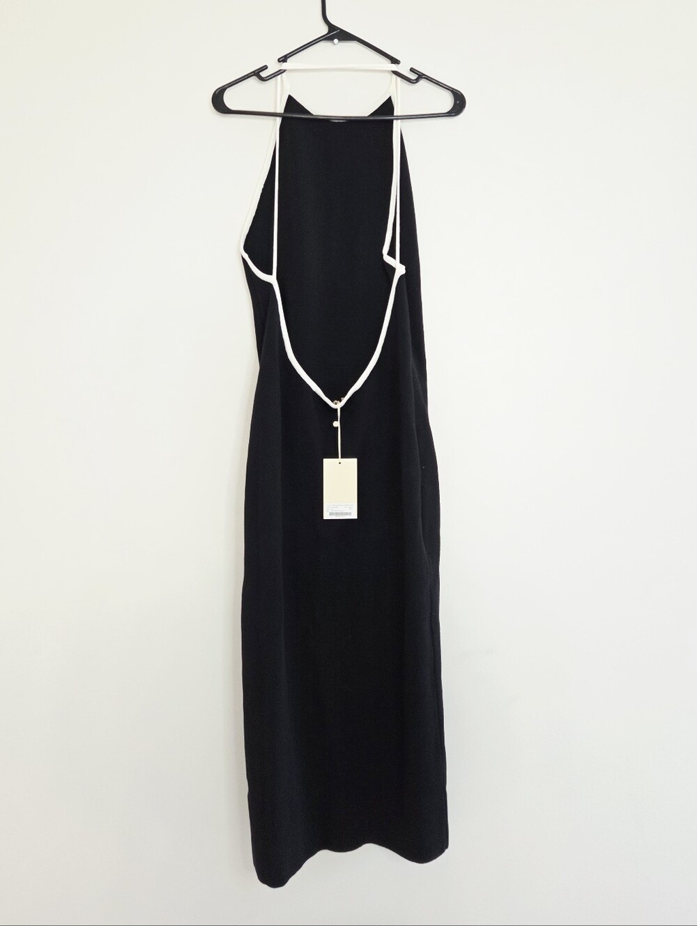 Meshki Heidi Contrast Binding Knitted Midi Dress Black Size XXL - Picture 5 of 10